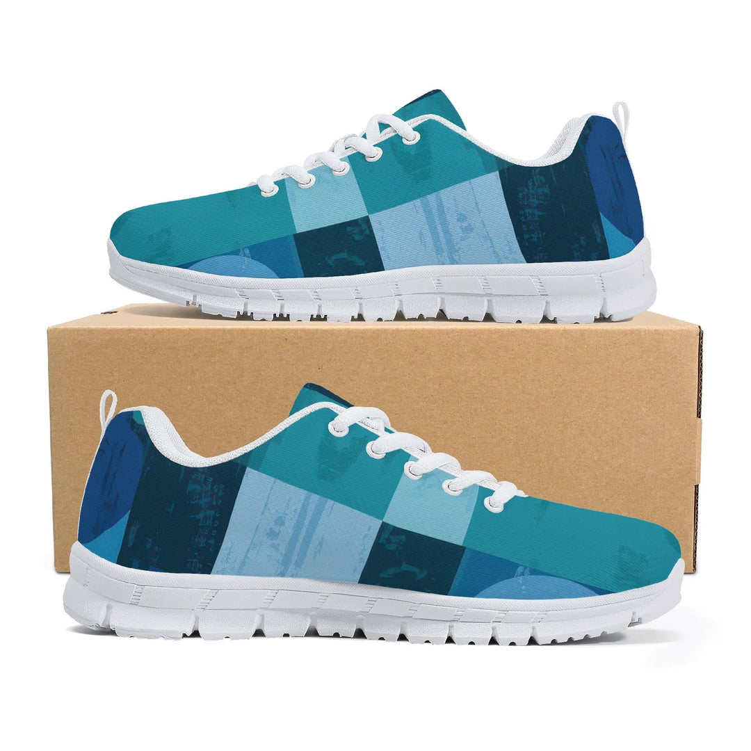 Sneakers for Men - Blue Canvas Mesh Running Shoes - Mens | Sneakers | Running