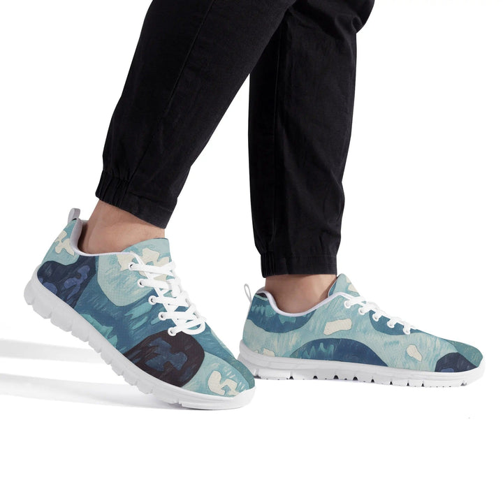 Sneakers for Men - Blue Canvas Mesh Running Shoes - Mens | Sneakers | Running