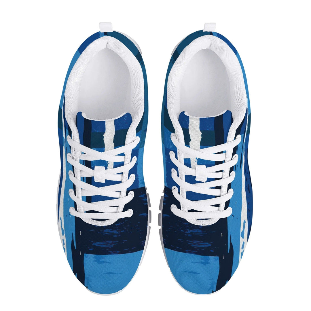 Sneakers for Men - Blue Canvas Mesh Running Shoes - Mens | Sneakers | Running