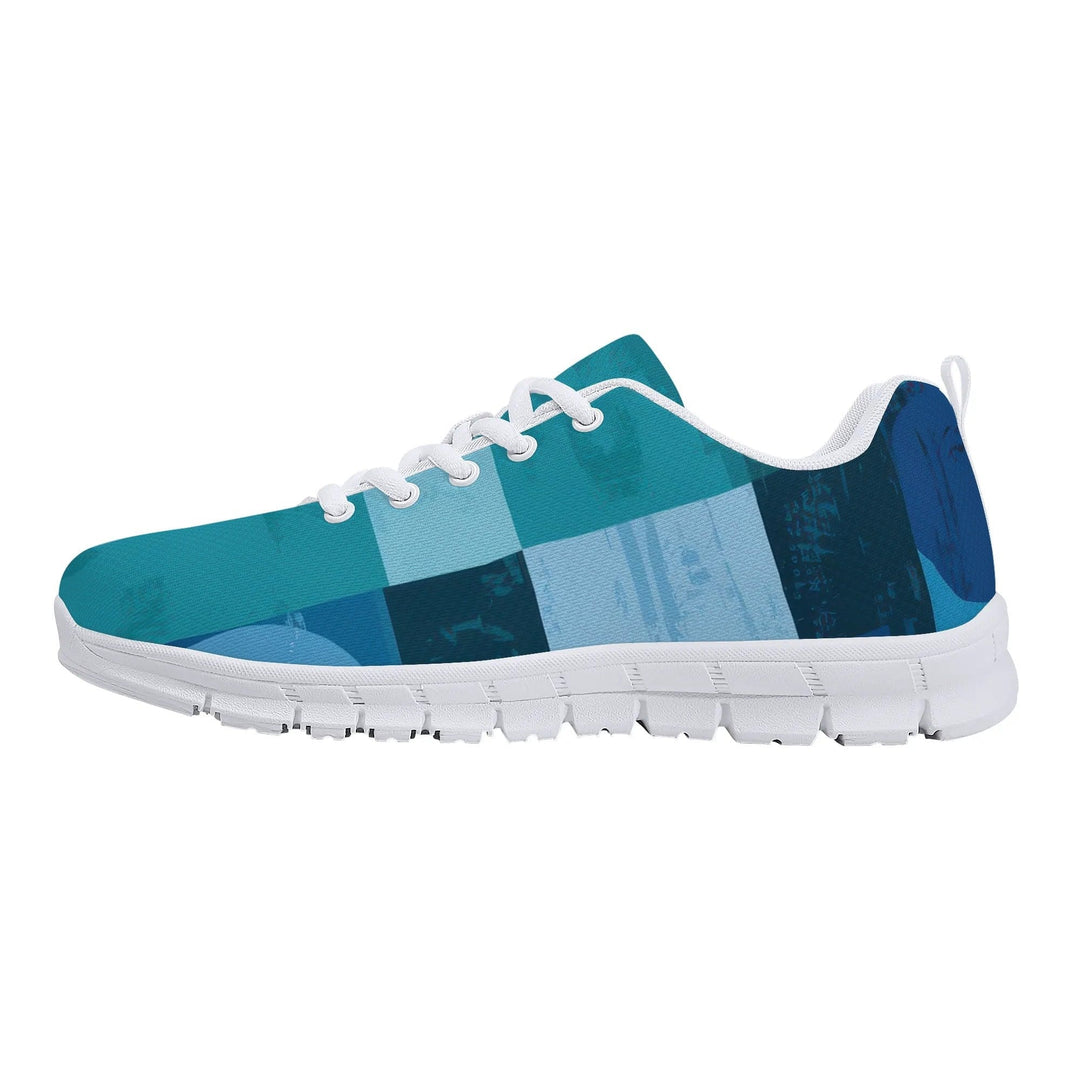 Sneakers for Men - Blue Canvas Mesh Running Shoes - Mens | Sneakers | Running