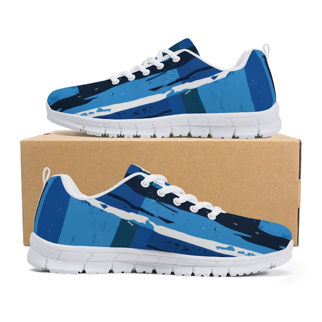 Sneakers for Men - Blue Canvas Mesh Running Shoes - Mens | Sneakers | Running