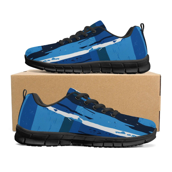 Sneakers for Men - Blue Canvas Mesh Running Shoes - Mens | Sneakers | Running