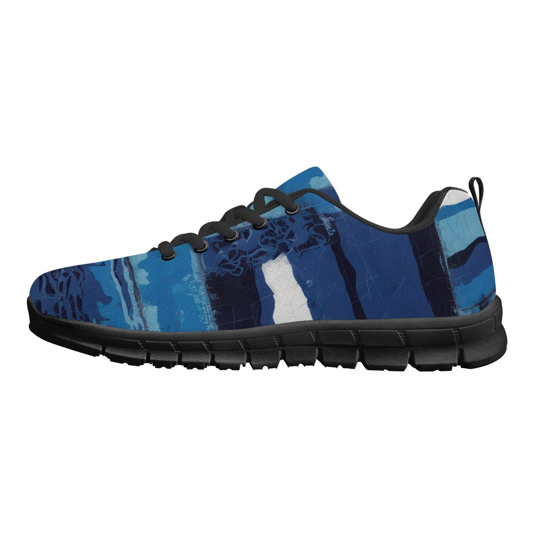 Sneakers for Men - Blue Canvas Mesh Running Shoes - Mens | Sneakers | Running