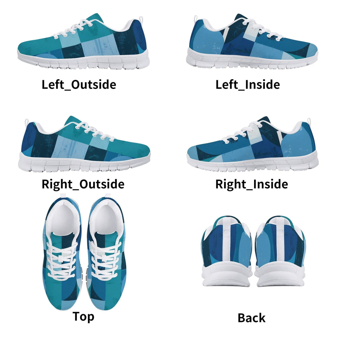 Sneakers for Men - Blue Canvas Mesh Running Shoes - Mens | Sneakers | Running