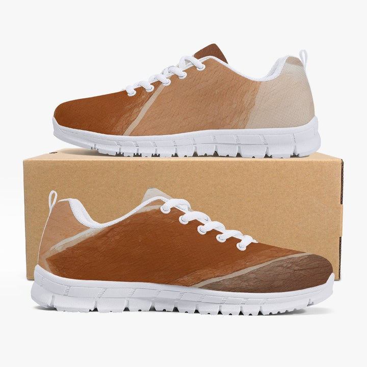 Sneakers for Men Stone Brown - Canvas Mesh Athletic Running Shoes - Mens