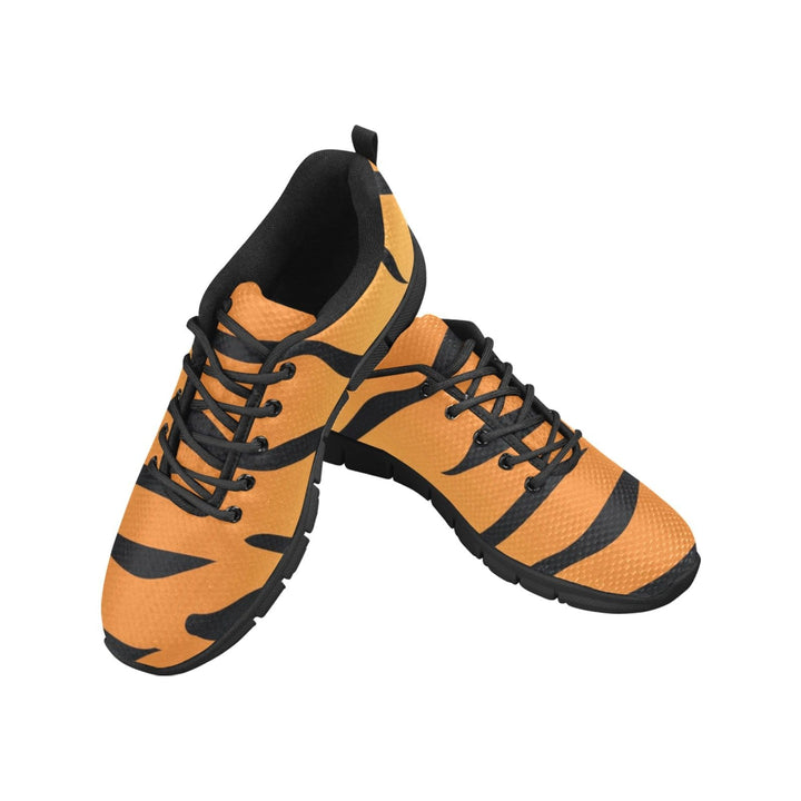 Sneakers for Women Orange and Black Tiger Striped - Running Shoes - Womens