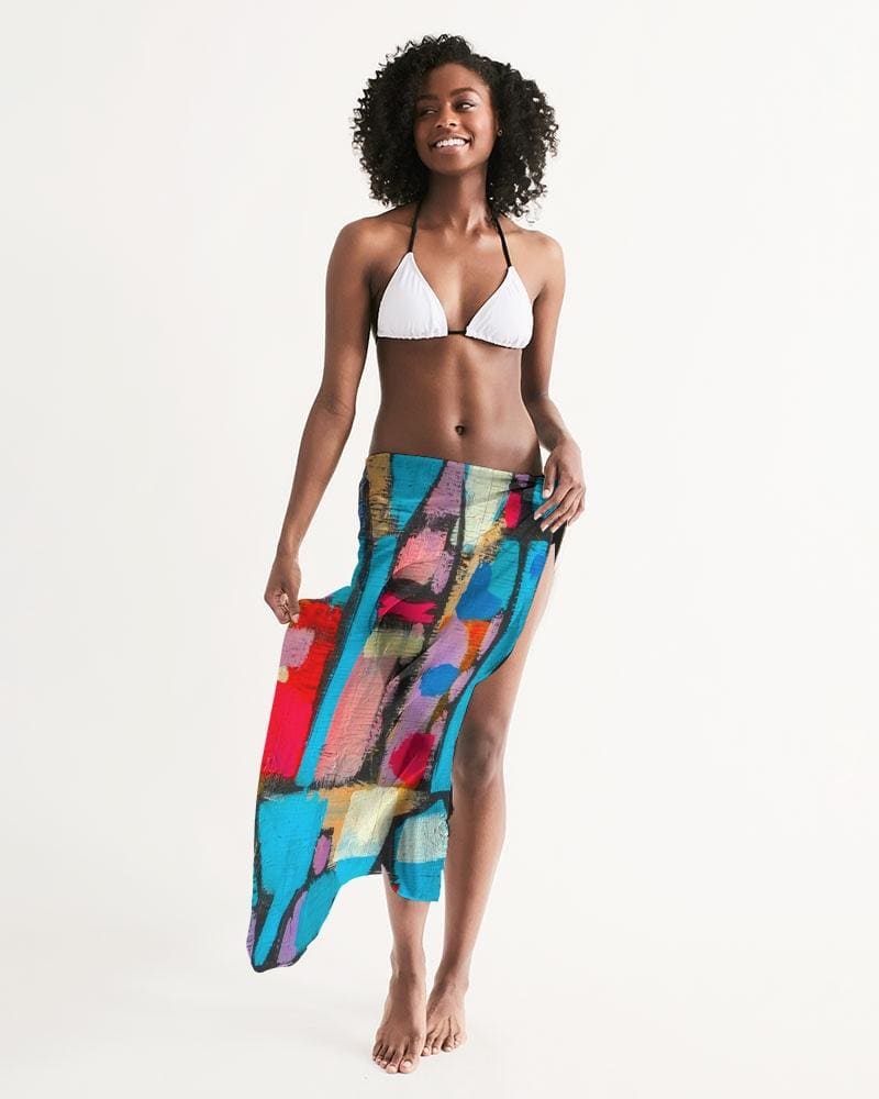 Swimsuit Cover Up Wrap / Sheer Multicolor - Sh7a00u - Womens | Oversized Scarf