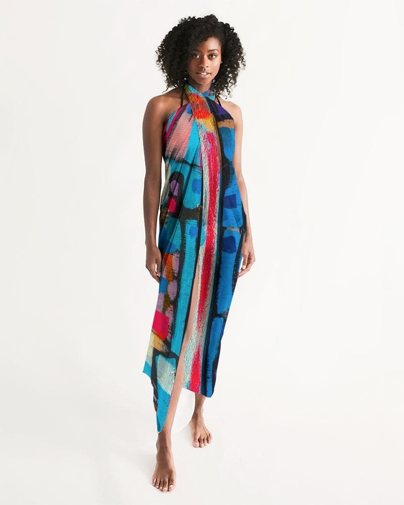 Swimsuit Cover Up Wrap / Sheer Multicolor - Sh7a00u - Womens | Oversized Scarf