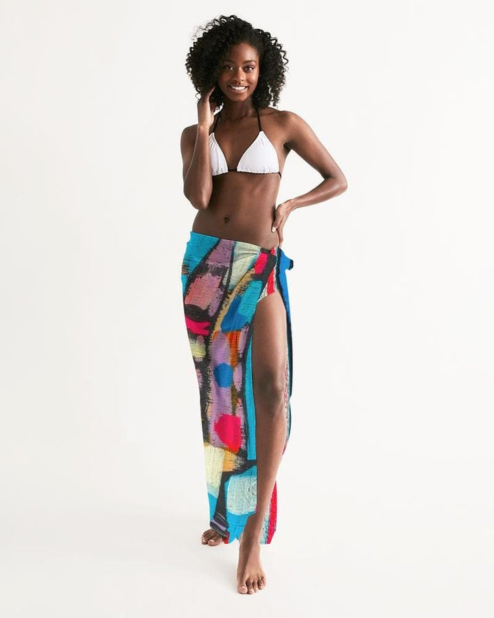 Swimsuit Cover Up Wrap / Sheer Multicolor - Sh7a00u - Womens | Oversized Scarf