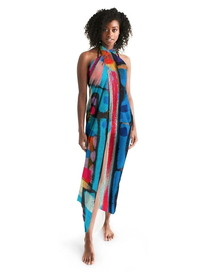 Swimsuit Cover Up Wrap / Sheer Multicolor - Sh7a00u - Womens | Oversized Scarf