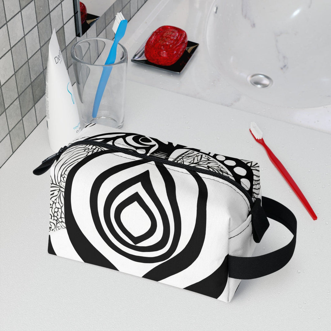 Travel Accessories Pouch Bag - Floral Black Line Art Print 60110