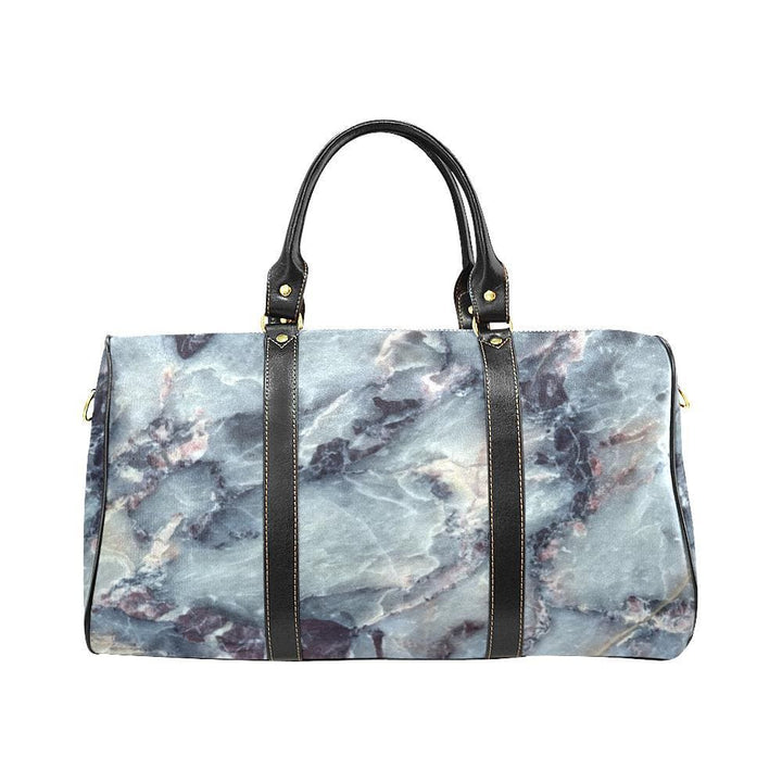 Travel Bag - Leather Carry on Large Luggage Bag Blue/gray Marble - Bags