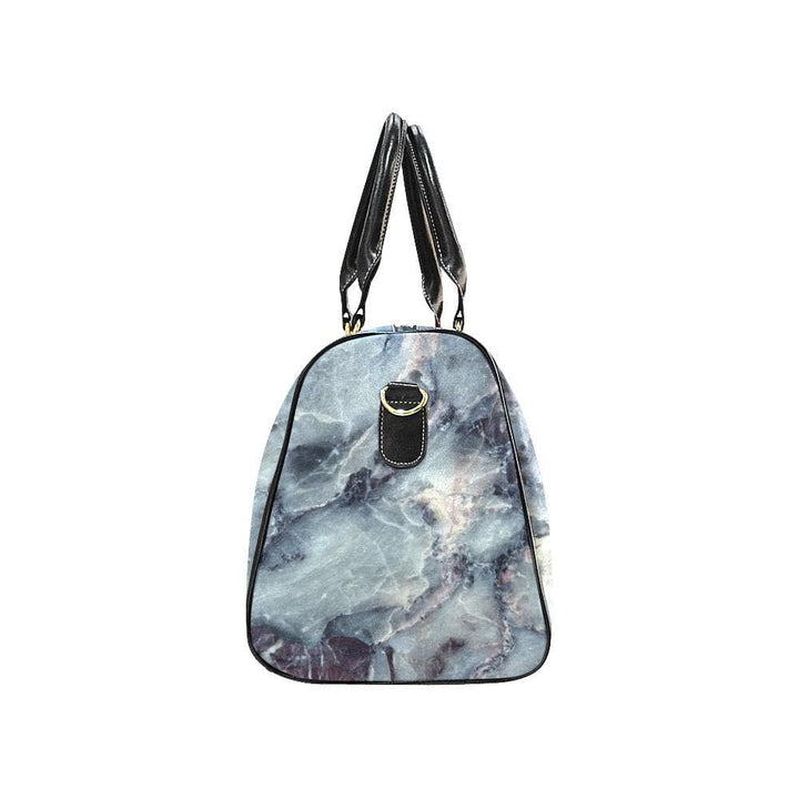 Travel Bag - Leather Carry on Large Luggage Bag Blue/gray Marble - Bags