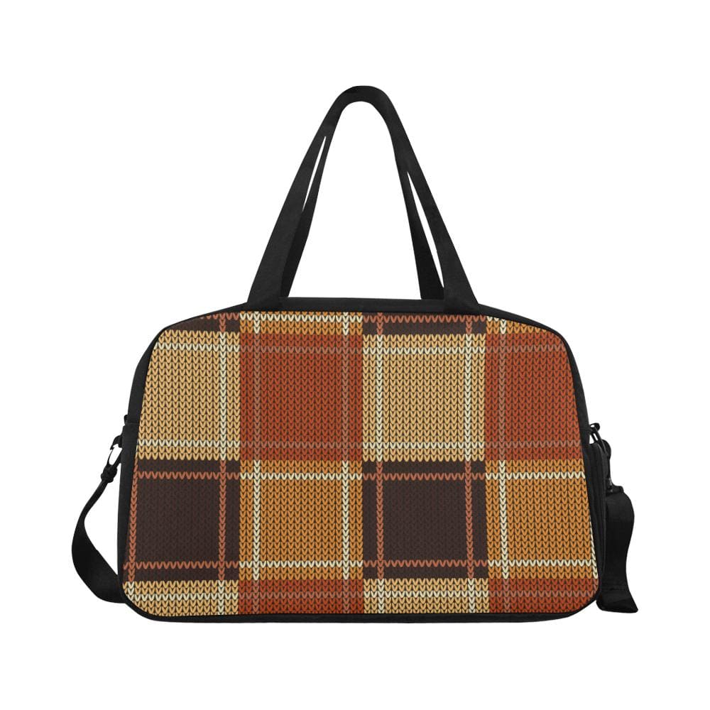 Travel Carry-on Bag / Brown And Beige Checkered Style - Bags | Travel Bags