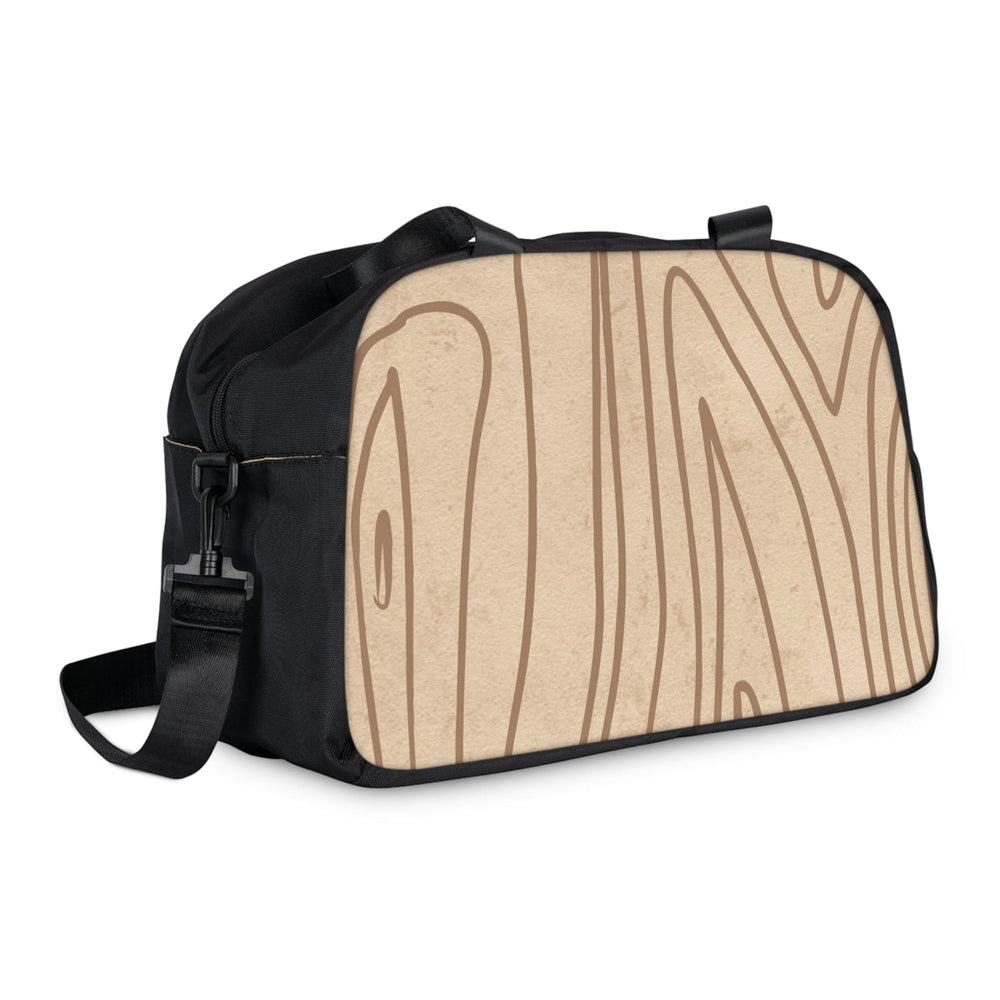 Crossbody Travel Fitness Bag - Beige Brown Tree Sketch Lines - Bags/Travel