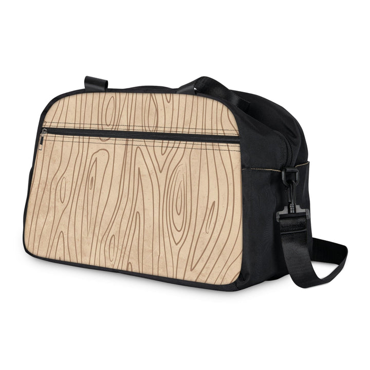 Crossbody Travel Fitness Bag - Beige Brown Tree Sketch Lines - Bags/Travel
