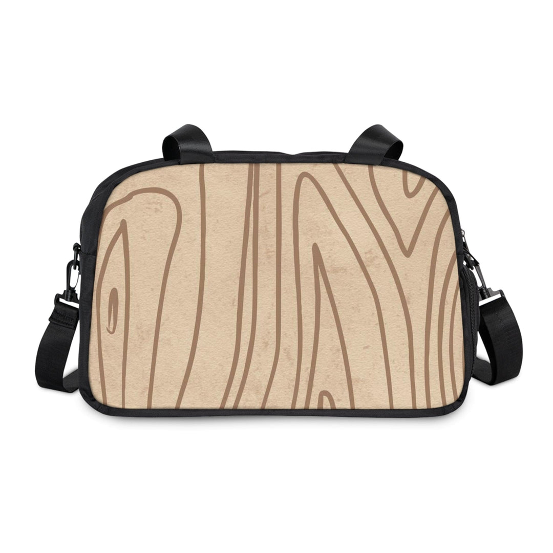 Crossbody Travel Fitness Bag - Beige Brown Tree Sketch Lines - Bags/Travel