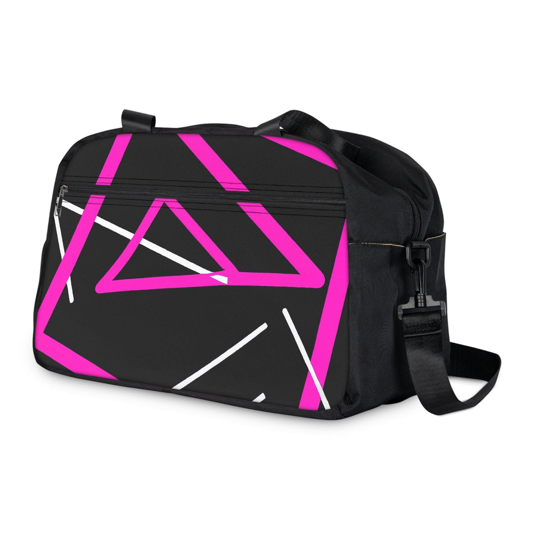 Crossbody Travel Fitness Bag - Black and Pink Pattern - Bags/Travel Bags/Fitness