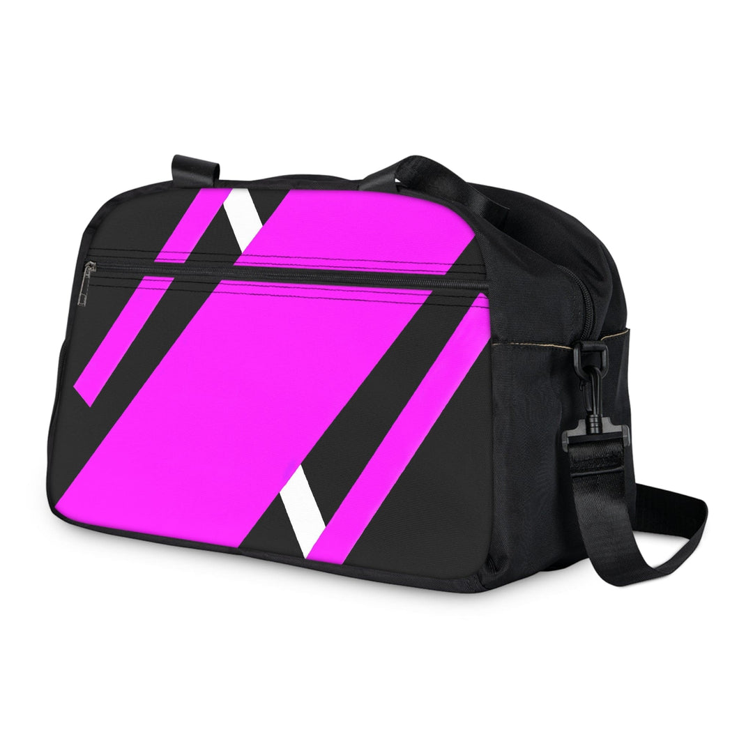 Crossbody Travel Fitness Bag - Black and Pink Pattern - Bags/Travel Bags/Fitness