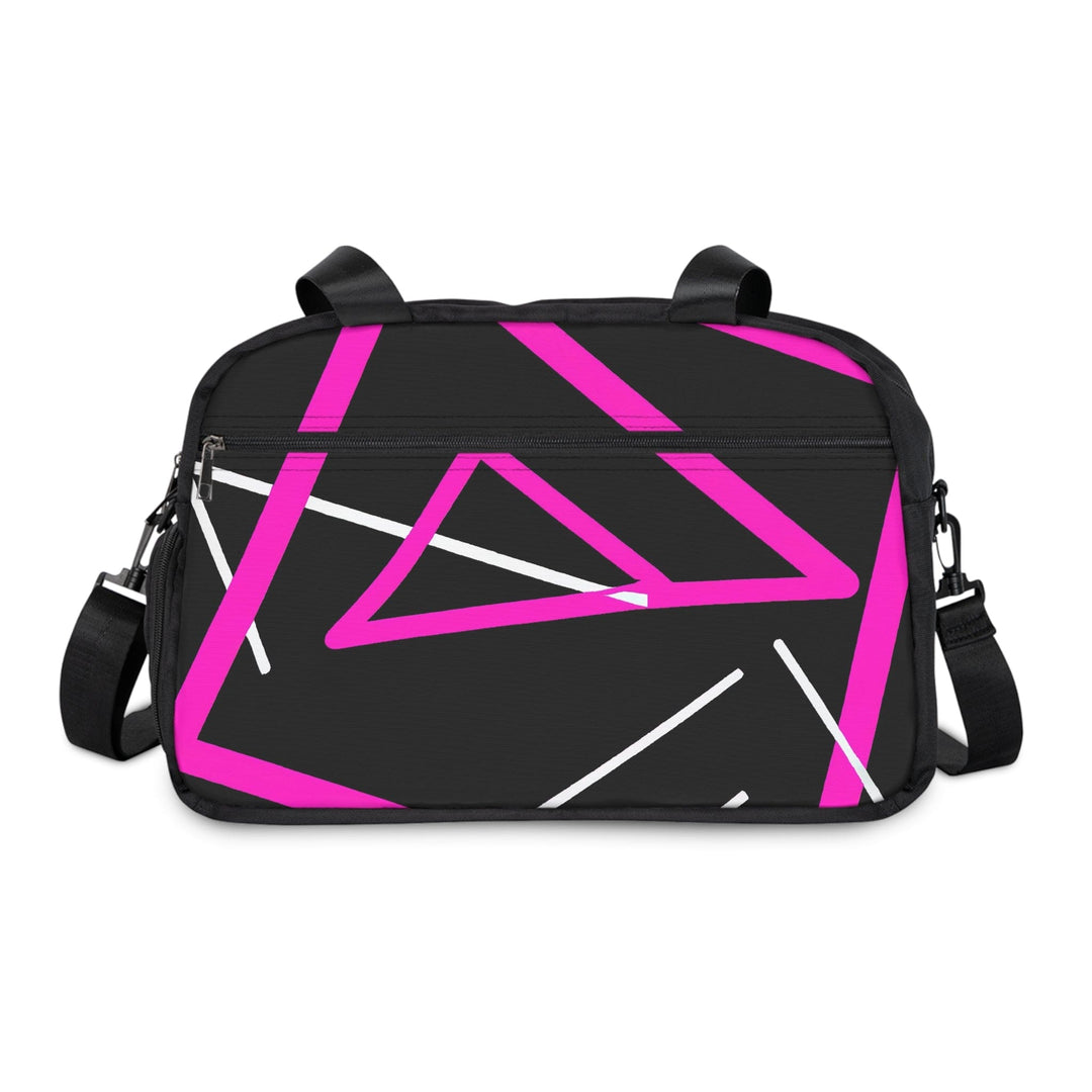 Crossbody Travel Fitness Bag - Black and Pink Pattern - Bags/Travel Bags/Fitness