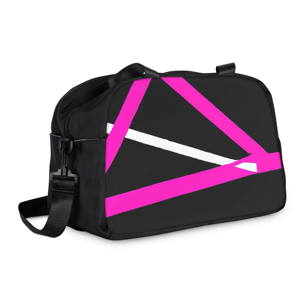 Crossbody Travel Fitness Bag - Black and Pink Pattern - Bags/Travel Bags/Fitness
