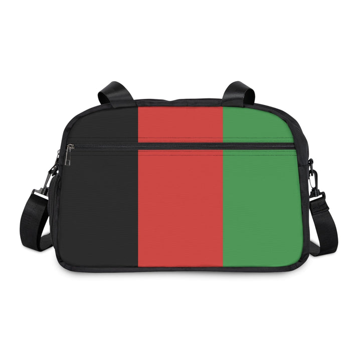 Crossbody Travel Fitness Bag - Black Red Green Stripped - Bags/Travel