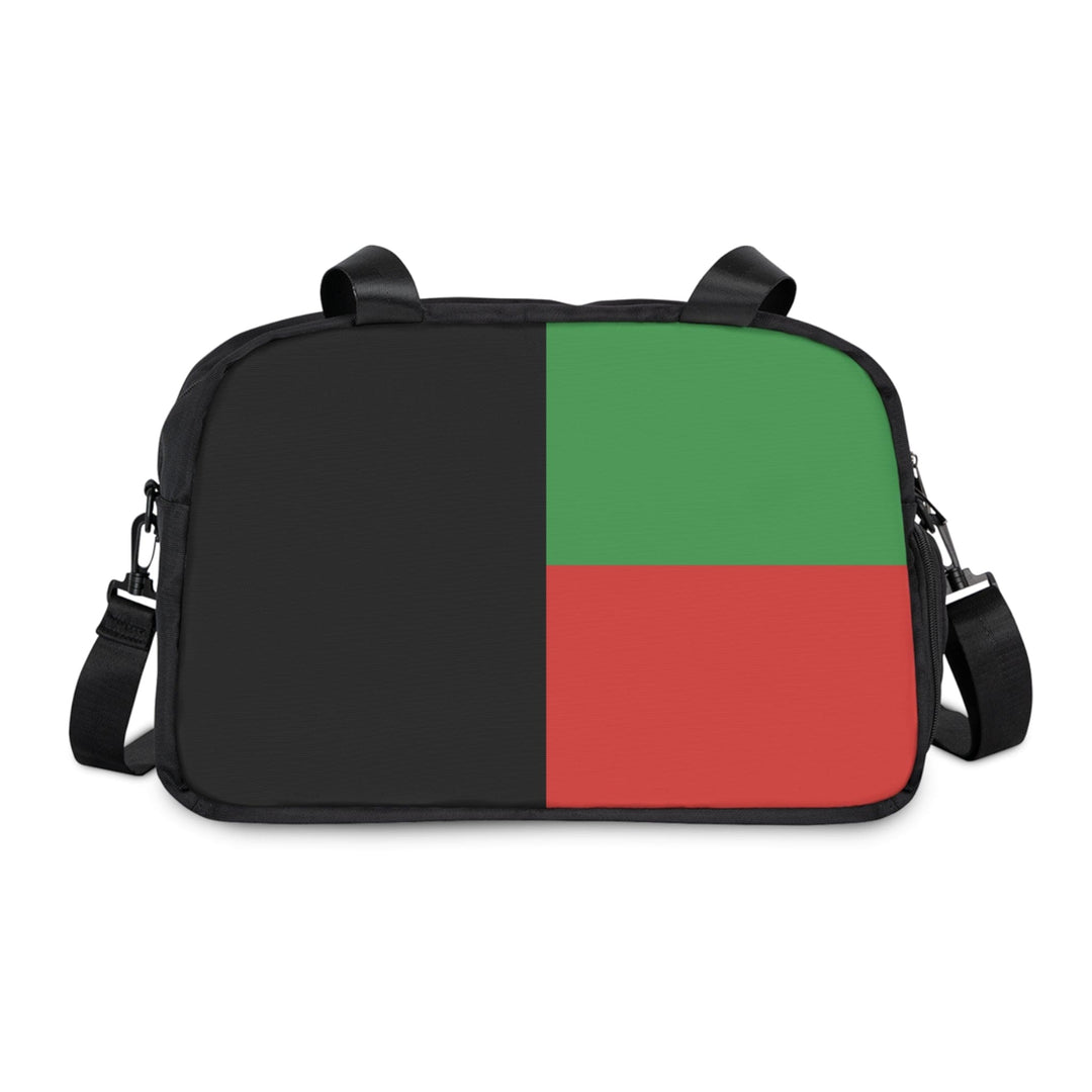 Crossbody Travel Fitness Bag - Black Red Green Stripped - Bags/Travel