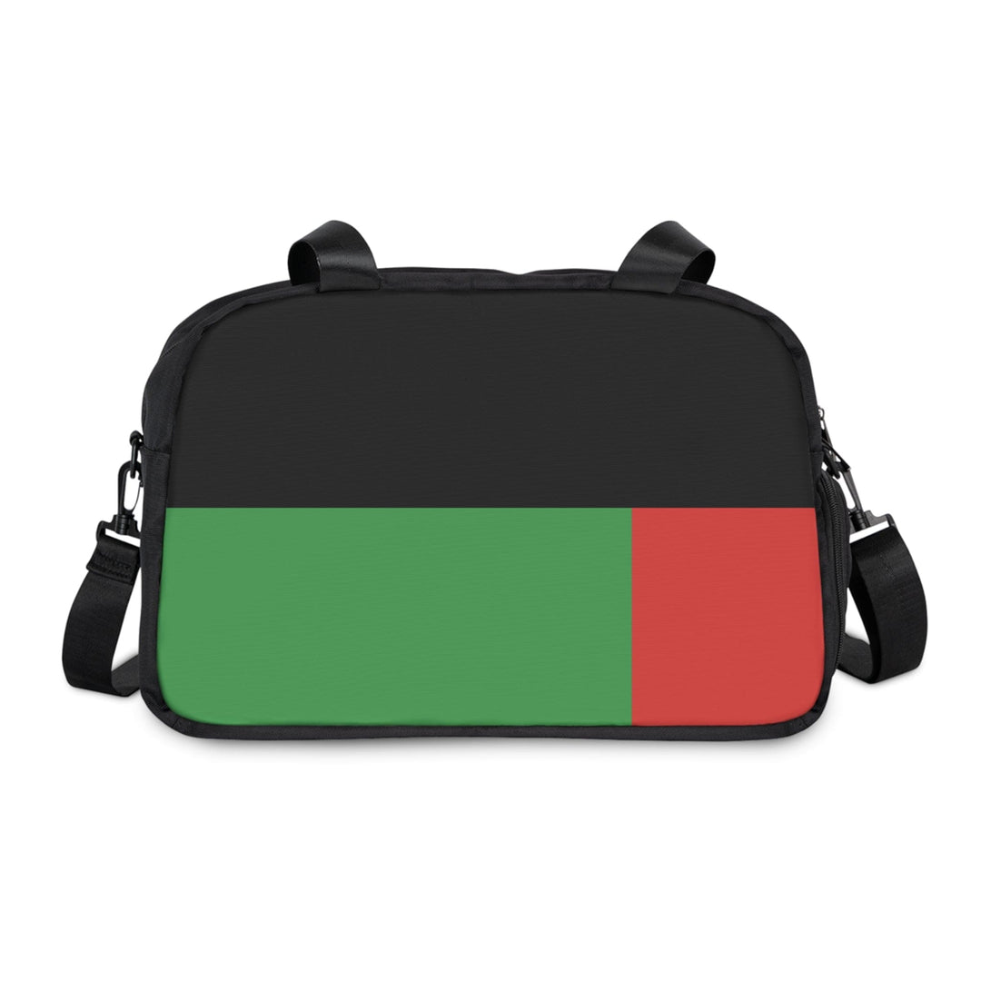 Crossbody Travel Fitness Bag - Black Red Green Stripped - Bags/Travel