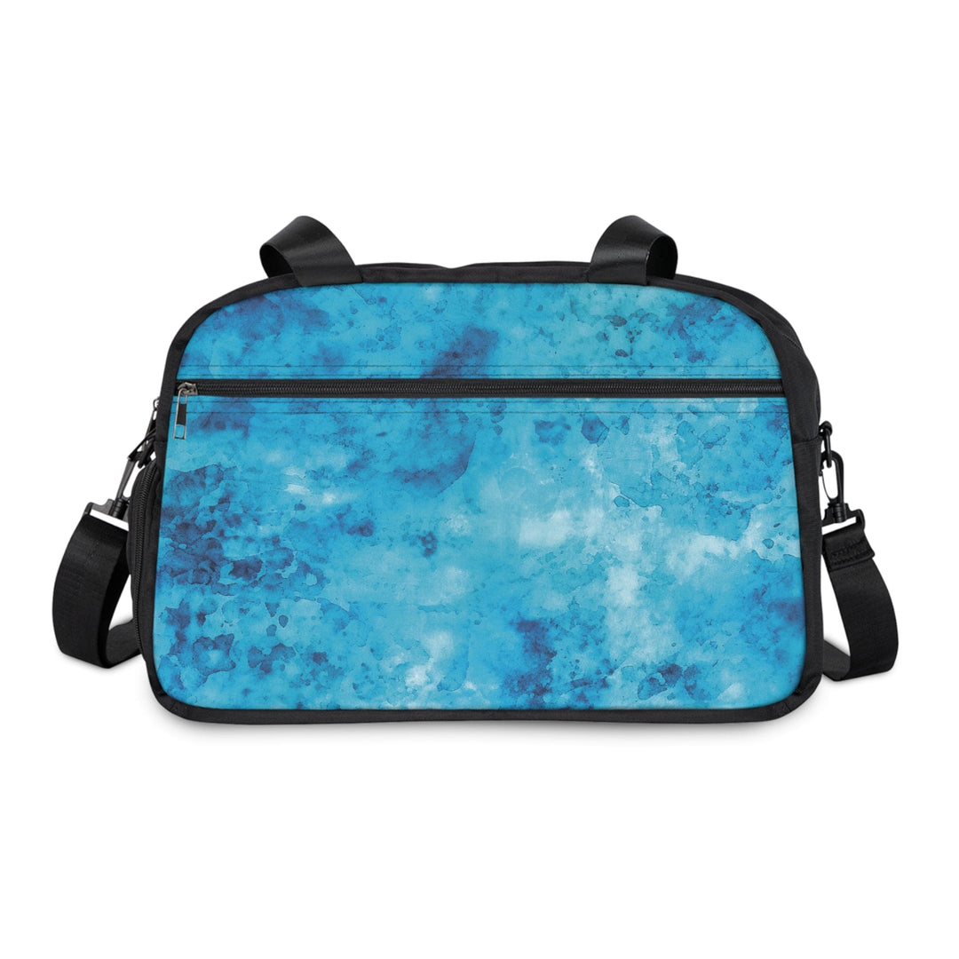 Crossbody Travel Fitness Bag - Blue Marble Print - Bags/Travel Bags/Fitness