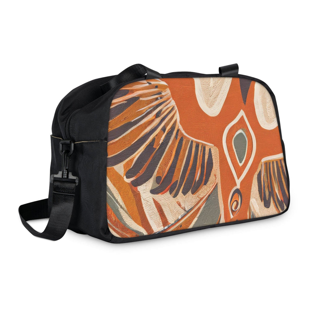 Crossbody Travel Fitness Bag - Dove Art Rust Brown - Bags/Travel Bags/Fitness