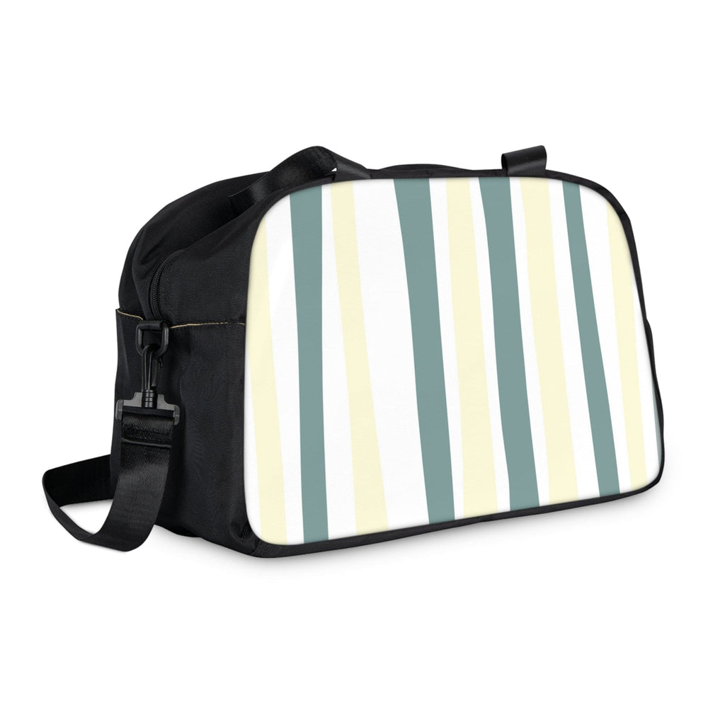 Crossbody Travel Fitness Bag - Green Yellow Geometric Lines - Bags/Travel