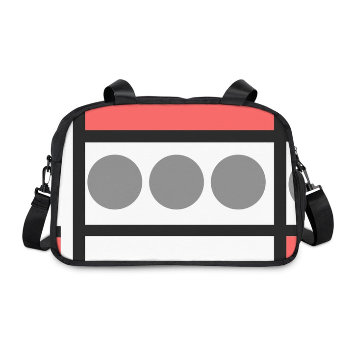 Crossbody Travel Fitness Bag - Pale Red Print - Bags/Travel Bags/Fitness