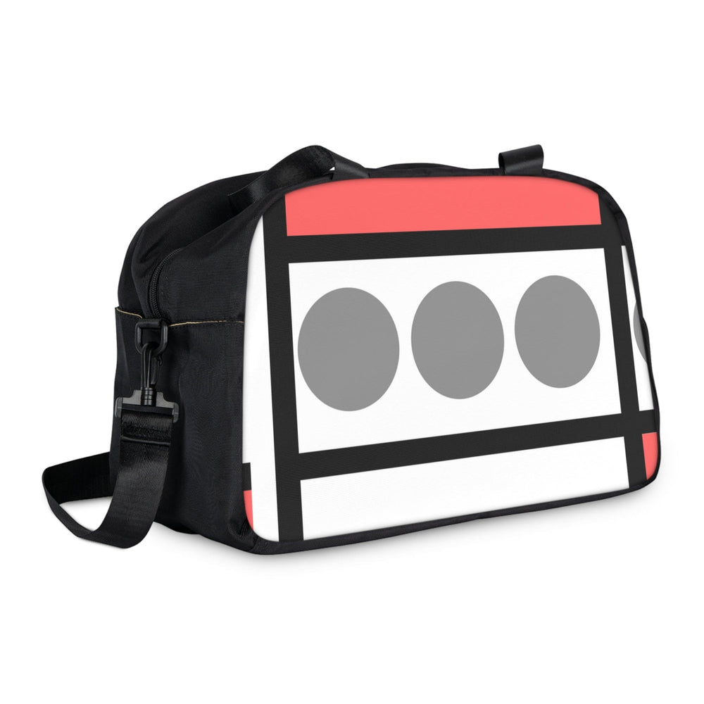 Crossbody Travel Fitness Bag - Pale Red Print - Bags/Travel Bags/Fitness