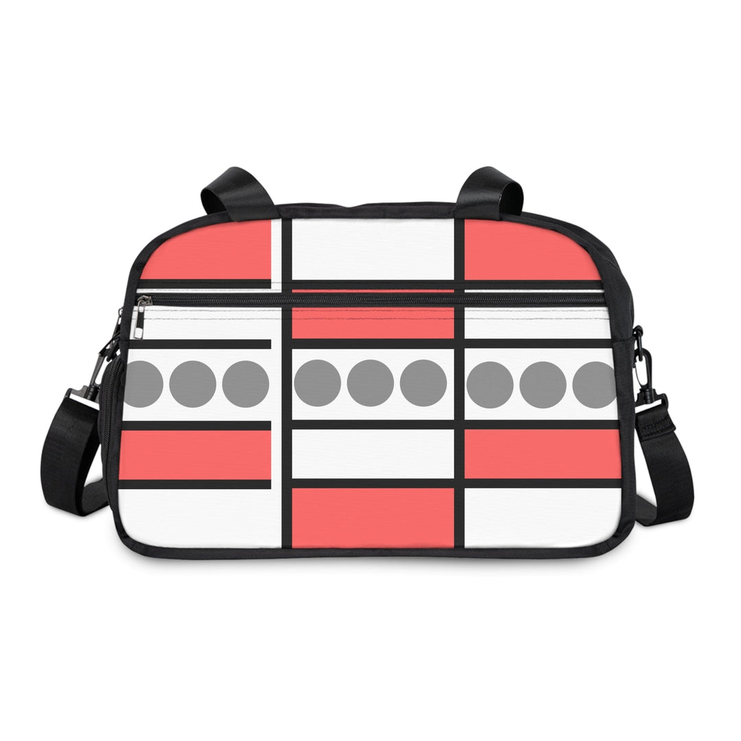Crossbody Travel Fitness Bag - Pale Red Print - Bags/Travel Bags/Fitness