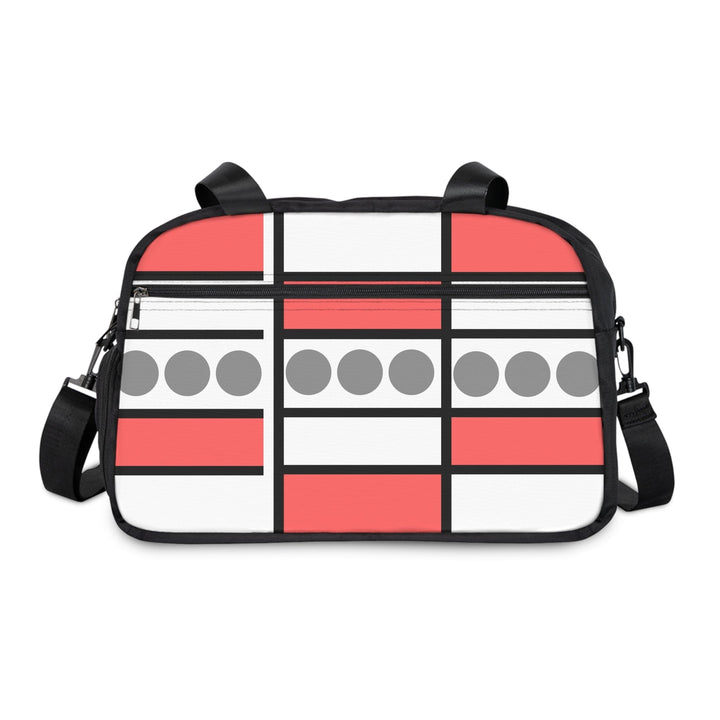 Crossbody Travel Fitness Bag - Pale Red Print - Bags/Travel Bags/Fitness