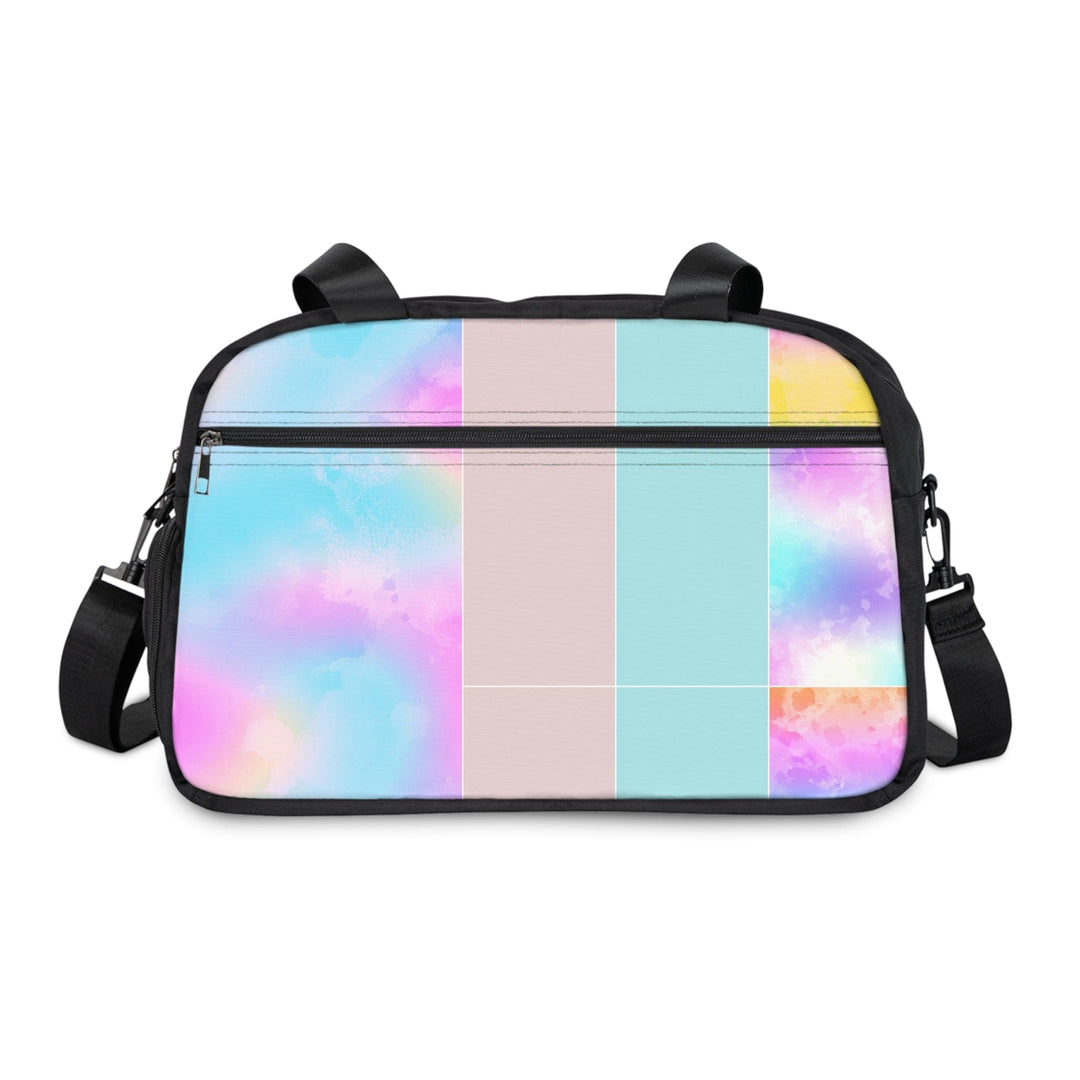 Crossbody Travel Fitness Bag - Pastel Colorblock Watercolor Illustration