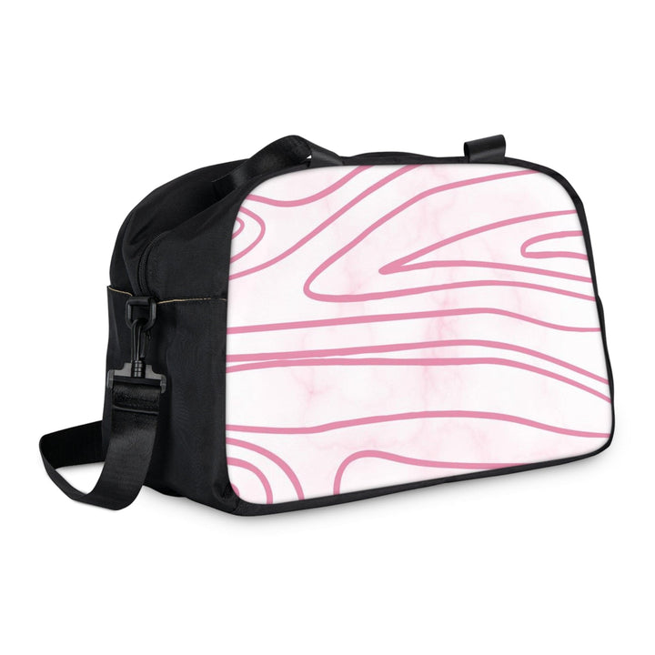 Crossbody Travel Fitness Bag - Pink Line Art Sketch Print - Bags/Travel
