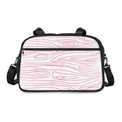 Travel Fitness Bag Pink Line Art Sketch Print - Bags