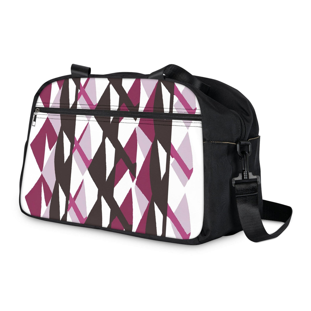 Crossbody Travel Fitness Bag - Pink Mauve Pattern - Bags/Travel Bags/Fitness