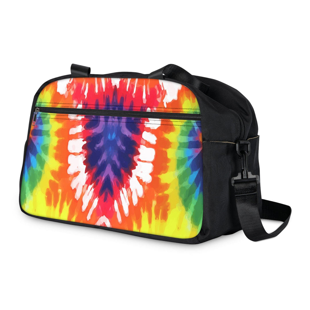Crossbody Travel Fitness Bag - Psychedelic Rainbow Tie Dye - Bags/Travel