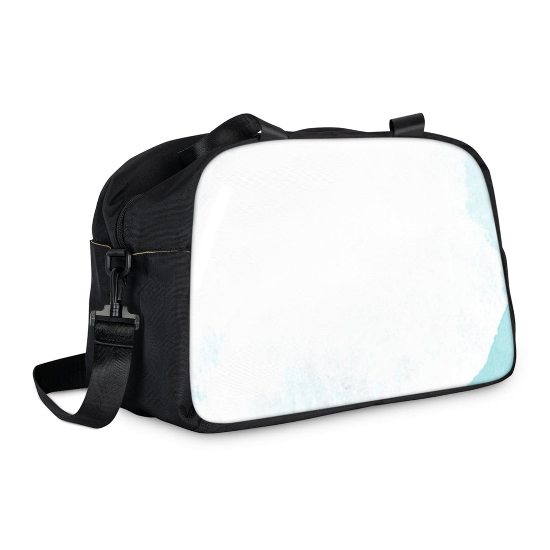Crossbody Travel Fitness Bag - Subtle Abstract Ocean Blue and White Print