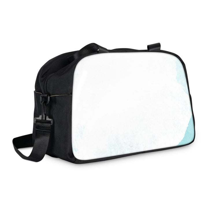 Crossbody Travel Fitness Bag - Subtle Abstract Ocean Blue and White Print