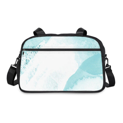 Travel Fitness Bag Subtle Abstract Ocean Blue And White Print - Bags