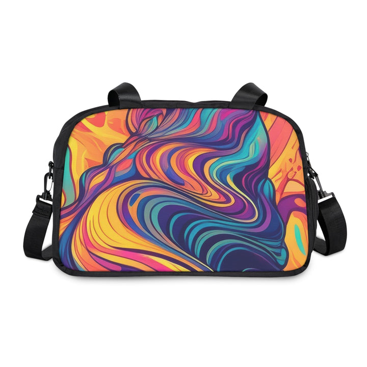 Crossbody Travel Fitness Bag - Vibrant Psychedelic Kaleidoscope Boho Print