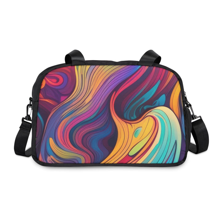 Crossbody Travel Fitness Bag - Vibrant Psychedelic Kaleidoscope Boho Print