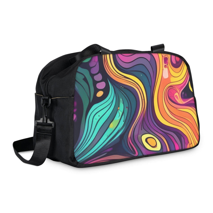 Crossbody Travel Fitness Bag - Vibrant Psychedelic Kaleidoscope Boho Print