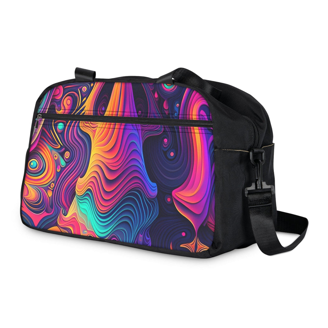Crossbody Travel Fitness Bag - Vibrant Psychedelic Kaleidoscope Boho Print
