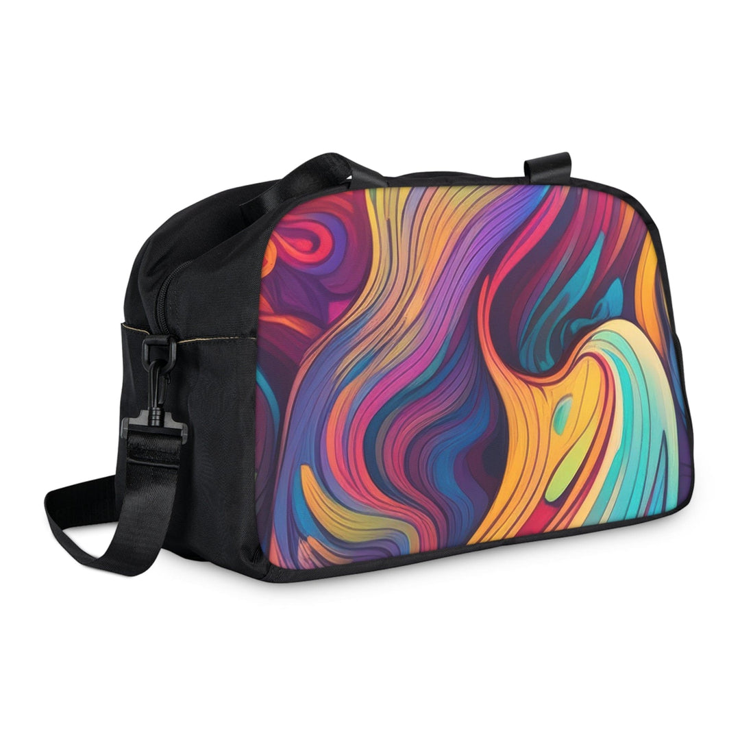 Crossbody Travel Fitness Bag - Vibrant Psychedelic Kaleidoscope Boho Print