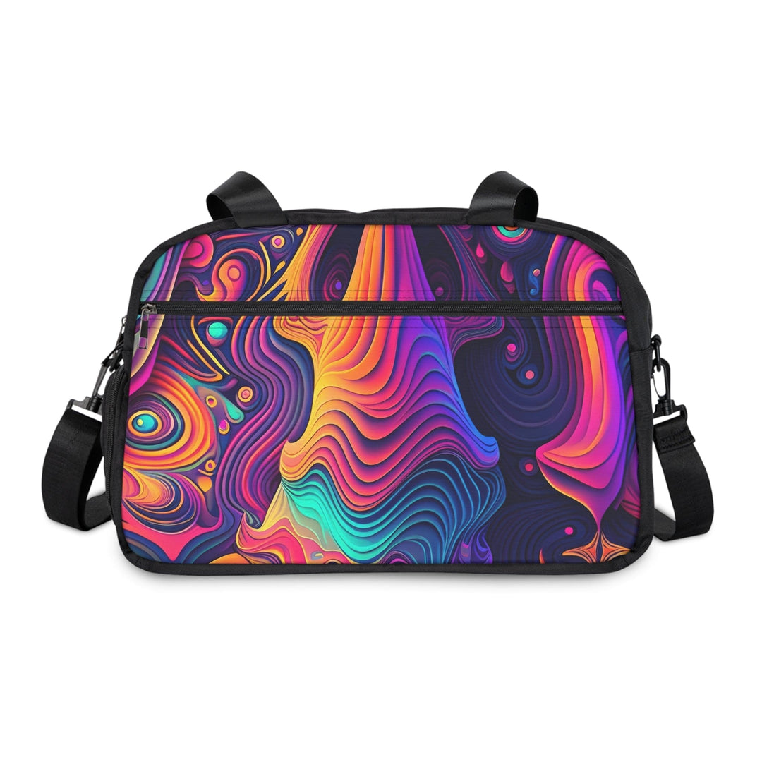 Crossbody Travel Fitness Bag - Vibrant Psychedelic Kaleidoscope Boho Print