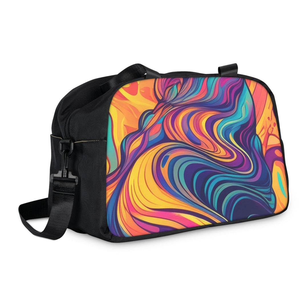 Crossbody Travel Fitness Bag - Vibrant Psychedelic Kaleidoscope Boho Print